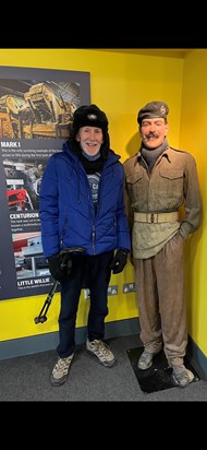 Ron standing to attention at The Tank Museum - Weymouth April 8th 2022