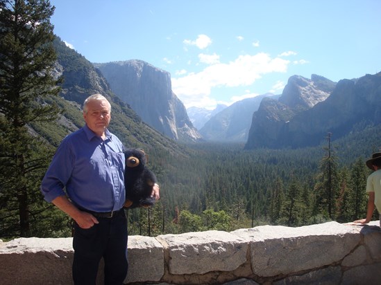 Dad and The Bear Yosemite - half dome