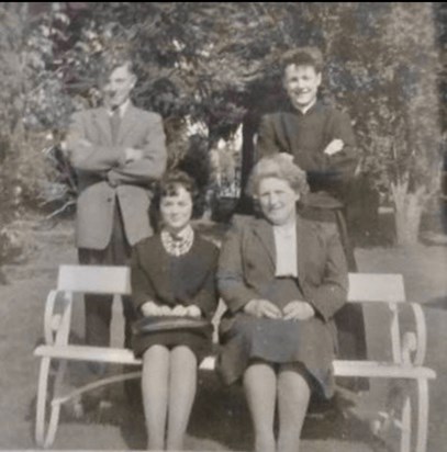 Tom with his mother & my Kealy cousins from neighbouring  Boulea , Dick & Rena 