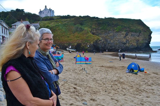 with Vicky at Llangrannog