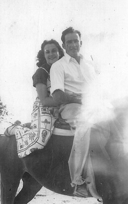 Maria & George in sugar cane plantation, Barbados in early years of marriage