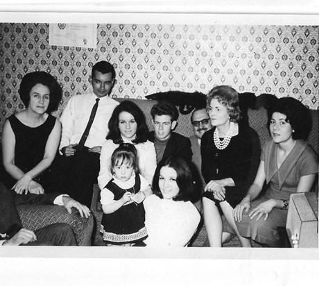 1964 family group with Maria, daughters Judith, Jennifer & Joanne with friends the Evelyns ..