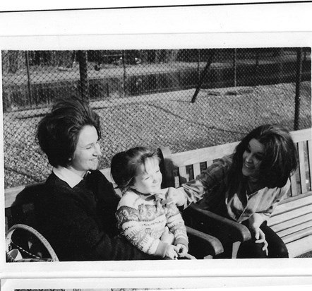 Maria with daughters Judith and little Joanne in 1964