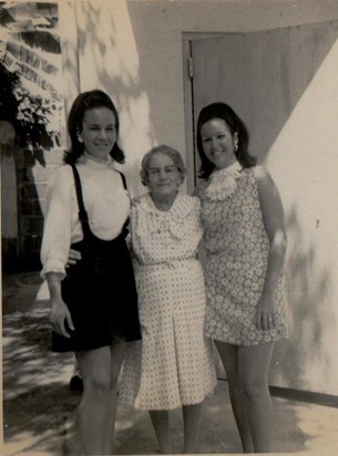 Maria's mother Dolorita with her granddauthers Jennifer & Judith in Trinidad