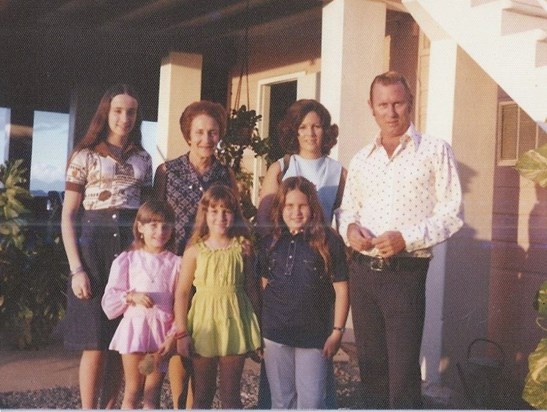 1974 Tdad with daughters Joanne, Judith & husband Stephen & daughters Maria-Ann, Jeanine & Nicole