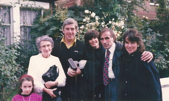 Oct 87 with children George, Judith & Jennifer & son-in-law Shaun with granddaughter Judith