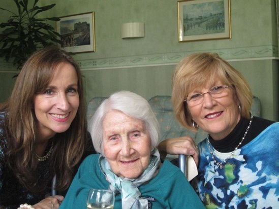 1 May 2012 on Joanne's 50th birthday with daughters Judith and Joanne