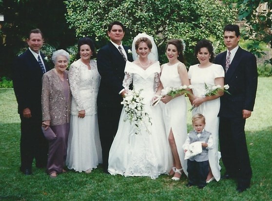 at wedding of granddaughter Jeanine to William Miller in Trinidad