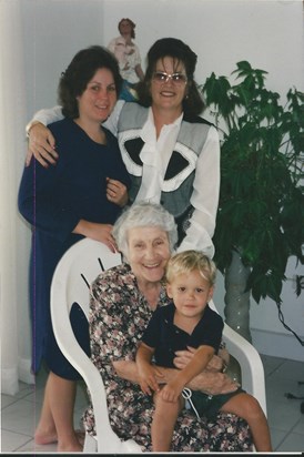 4 Generations, with daughter Judith, granddaughter Maria-Ann & great grandson Dayne