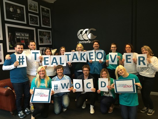 Team CCC #TealTakeover World Ovarian Cancer Day 2015 (Nat's Workplace)