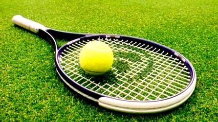 tennis raquet and ball