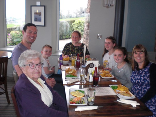 30th Birthday meal with GG and family