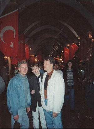 Orient 92 covered market, with Sid and Ronnie.