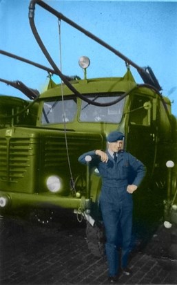 Dad and RAF truck circa 1955