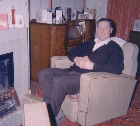 Dad relaxing at home
