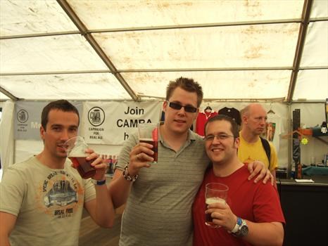 Paulo, me , dave @ my stag do in July 2008- Ealing beer festival