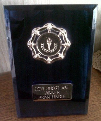 Dad's last trophy - Short Mat Winner (Bowls)