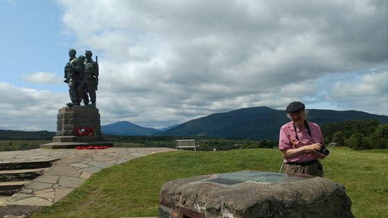 reading the names of the local mountains at the Commando Memorial