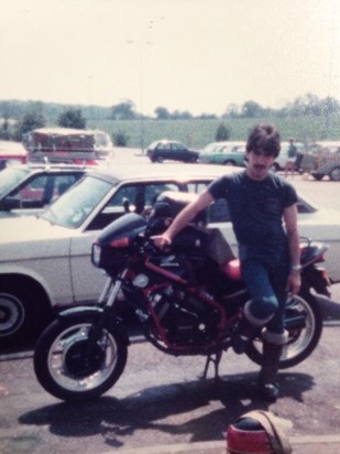 Paul with his Honda 250