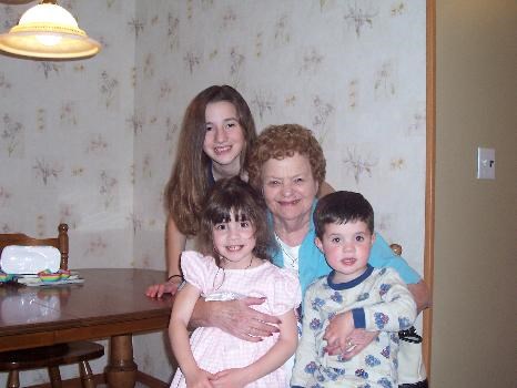 Mom (Grandma) with Alyssa, Kelsey and Kaden