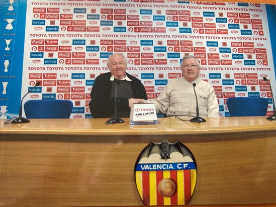 F243AD08 2083 4CE5 A906 4659AC7C79B6  Alan and Malcolm giving a press conference at Valencia football ground !! Fond memories .