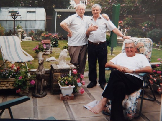 Frank, Tony & Jim enjoying the garden