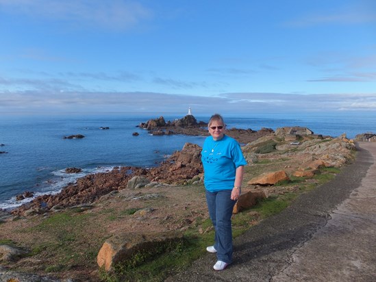 Jenny at Corbiere lighthouse