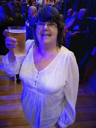 Carla Enjoying A Cider At The Bon Jovi Experience At The Apex