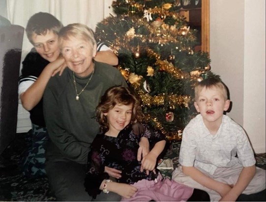 Mum with 3 of her Grandchildren, Ashley, Bradley and Rebecca