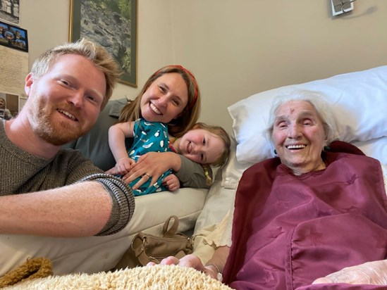 A very special visit from Mike, Lowri and Gwen