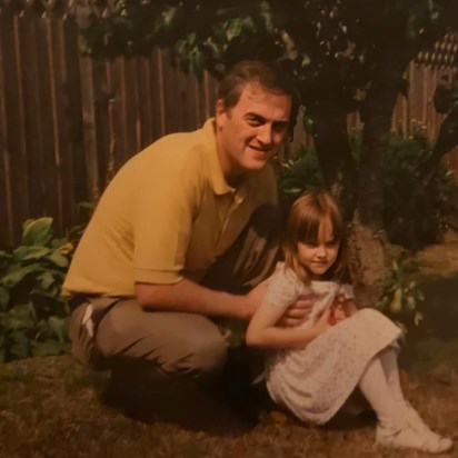 Dad and Jacqui in Grandad's Garden (roughly '96)