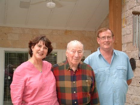 Carol, Papa, and Ken at the Barton House April 2006