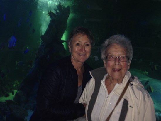 With Linda at the Southend aquariam