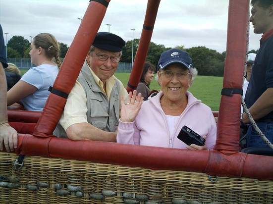 Her balloon ride on her 80th birthday