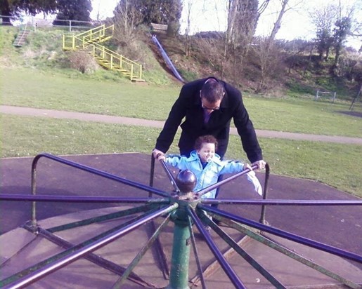 You and James at the park always a grandad boy look at the smile xxxx