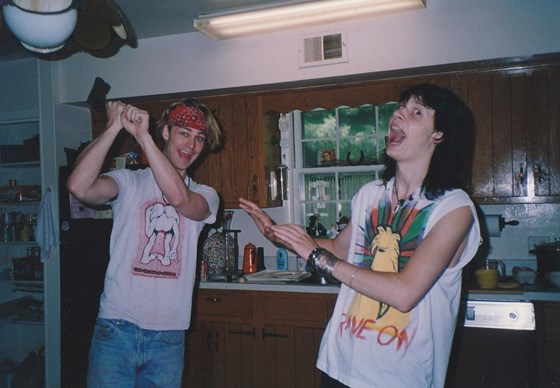 Me and Jon screwing around at Castle Wholey (MD outside DC) circa '91-'92