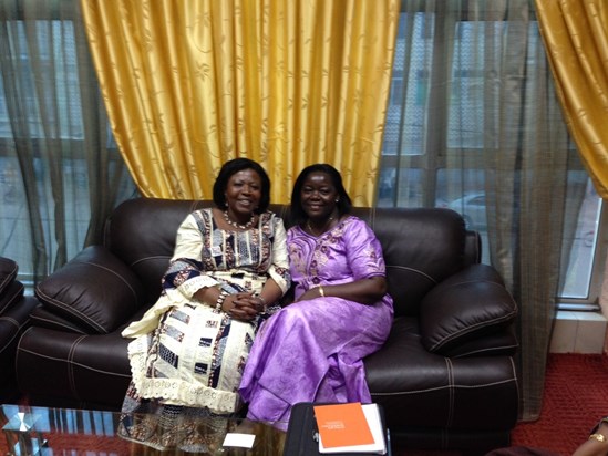 Efua with Dr. Nestorine Sangare Compoare, Minister of Gender, Burkina Faso