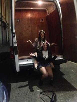 “Don’t go in the van or there’ll be trouble.” *girls get in the van*