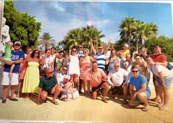 Fun at the water park Cyprus for Garry and Lucy’s wedding 
