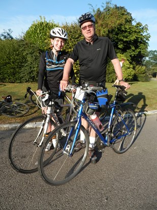 Becky and I during the London to Paris ride in 2013