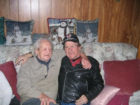 dad and maynard    ;     Maynard has visted   Dad for 25 years  every Christmas Eve