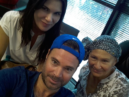 Pauline with Melanie and Jonathan after Chemo Treatment
