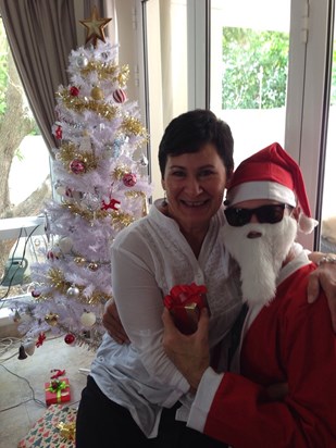 Pauline and "Father Christmas" in Cape Town