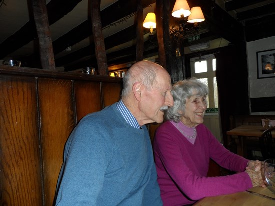 Mum and Dad, Mums 80th at The Greets Inn Warnham.
