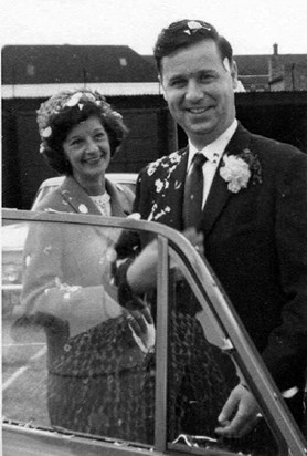 Albert & Joy on their Wedding Day, 1965