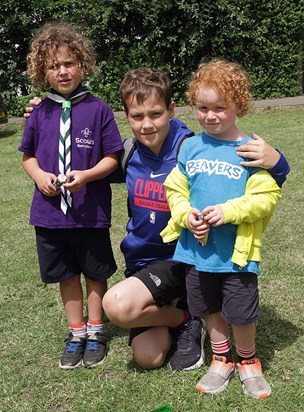 Alex, Harry and Teddy at the Berrylands Summer Festival (July 2023)