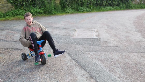 The Legendary Trike Harry and Oscar loved racing around Der’s Garden 