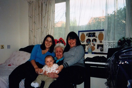 Four Generations of Dakins!! Nana, Daughter Cheryl, Granddaughter Clare, Great Granddaughter Morgan