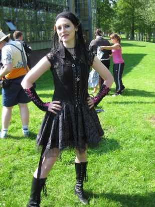 Dressed up on one of the fun costume days near the end of sixth form