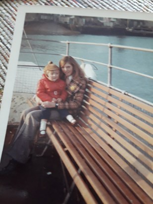 June aged 13 with Jevon on floating bridge East Cowes
